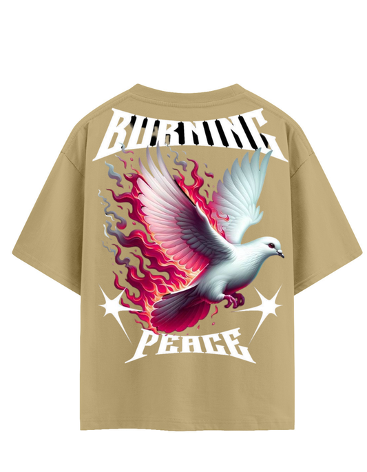 Limited Beige Drop Oversized Tee 240GSM Super Premium