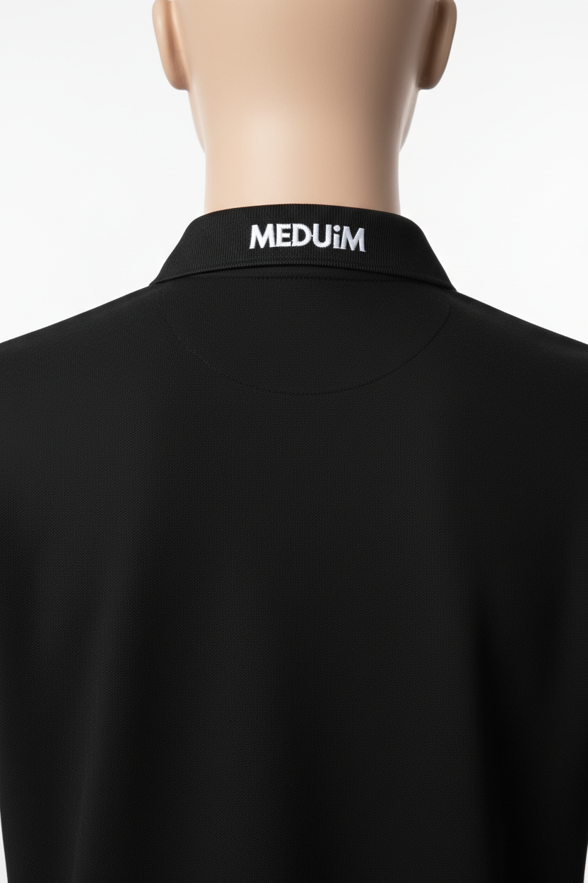 Limited Black Polo Collar Drops - Super Premium Double Bio Wash (200 GSM)