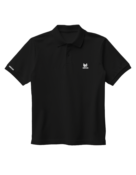 Limited Black Polo Collar Drops - Super Premium Double Bio Wash (200 GSM)