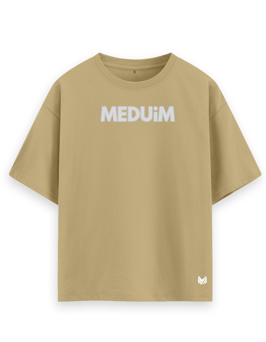 Limited Beige Drop Oversized Tee 240GSM Super Premium